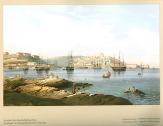 Carlo Bossoli. View of Sevastopol from the Northern Forts